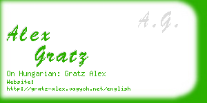 alex gratz business card